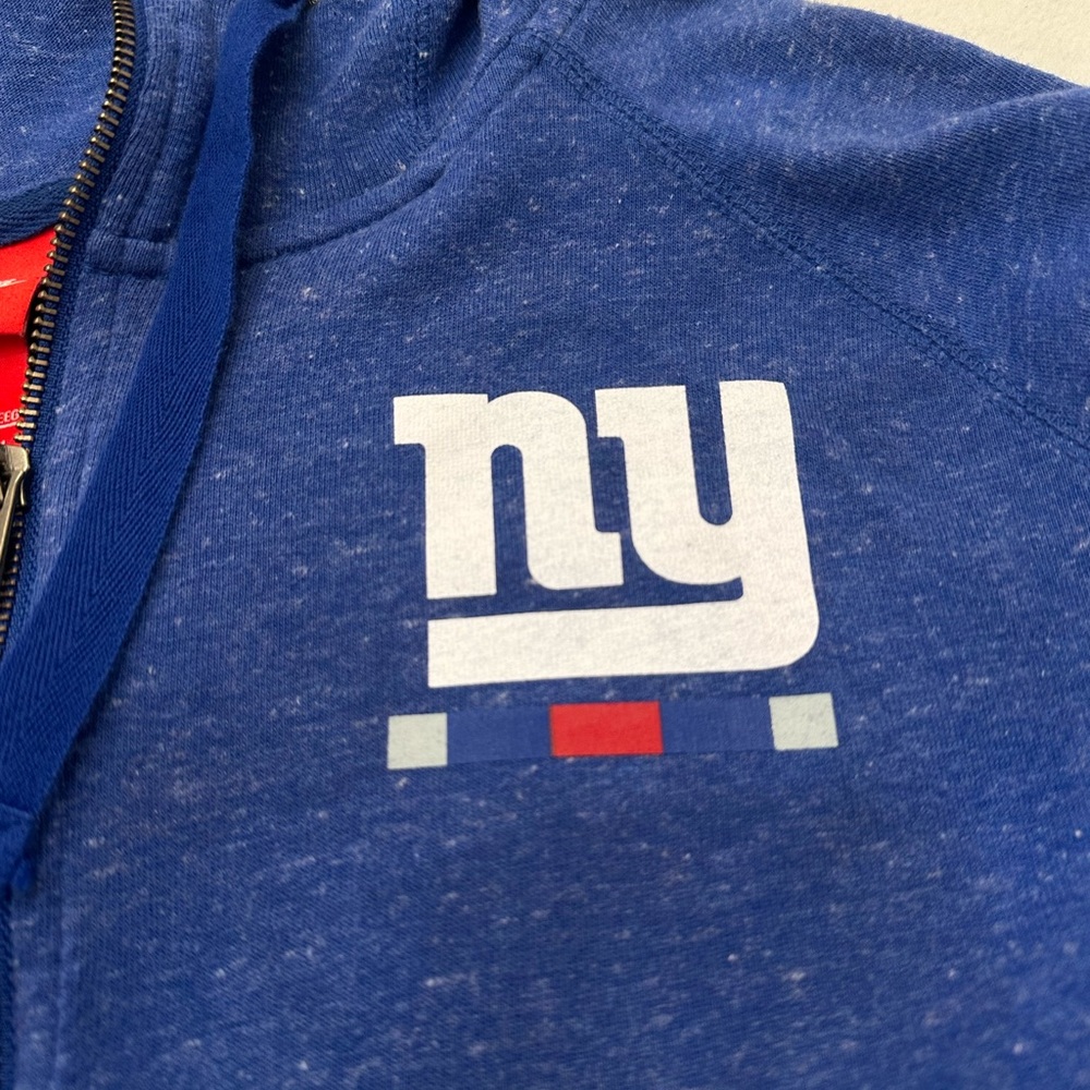 Nike NY Giants Zip Up Lightweight Hoodie Long Sleeve Heather Blue Women’s XXL - Picture 4 of 8